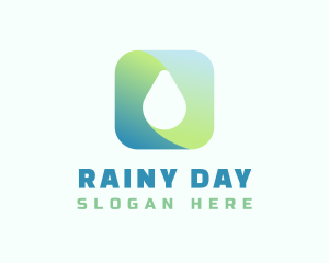 Gradient Water Drop logo design