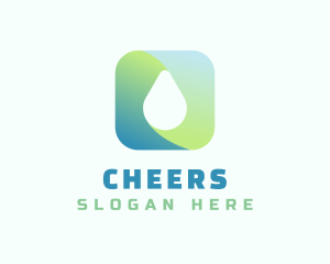 Droplet - Gradient Water Drop logo design