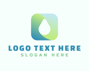 Gradient Water Drop Logo