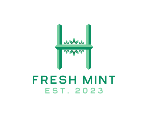 Mint - Minty H Leaf logo design