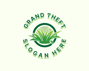 Mowing - Grass Leaf Landscaping logo design
