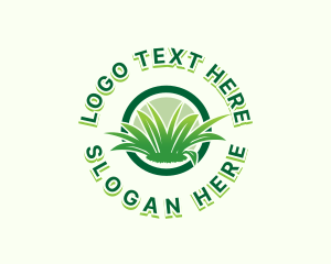 Mowing - Grass Leaf Landscaping logo design