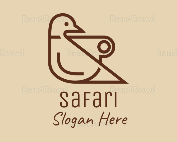 Sparrow Bird Coffee Cafe Logo