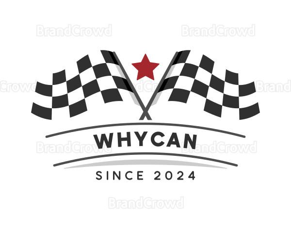 Racing Flag Automotive Logo