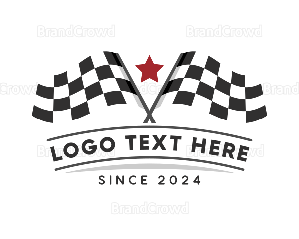 Racing Flag Automotive Logo