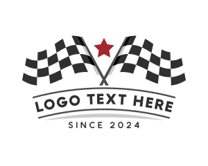 Flag - Racing Flag Automotive logo design