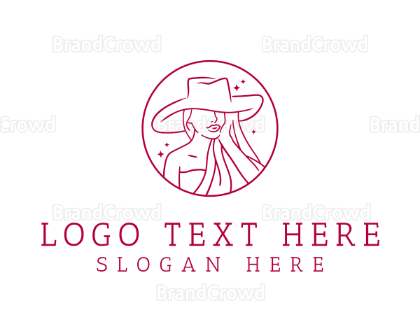 Fashion Hat Beauty Logo