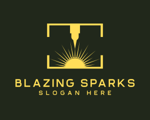 Industrial Laser Spark logo design