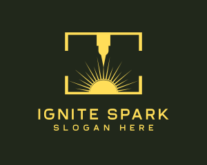 Spark - Industrial Laser Spark logo design