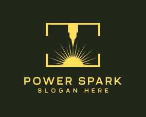 Industrial Laser Spark logo design