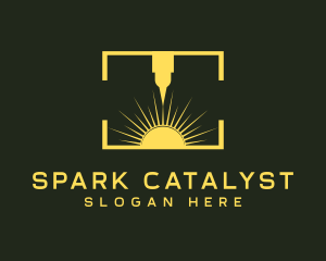 Industrial Laser Spark logo design