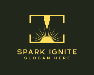 Industrial Laser Spark logo design