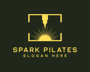Industrial Laser Spark logo design