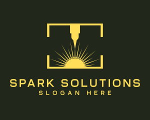 Industrial Laser Spark logo design