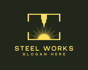 Industrial Laser Spark logo design