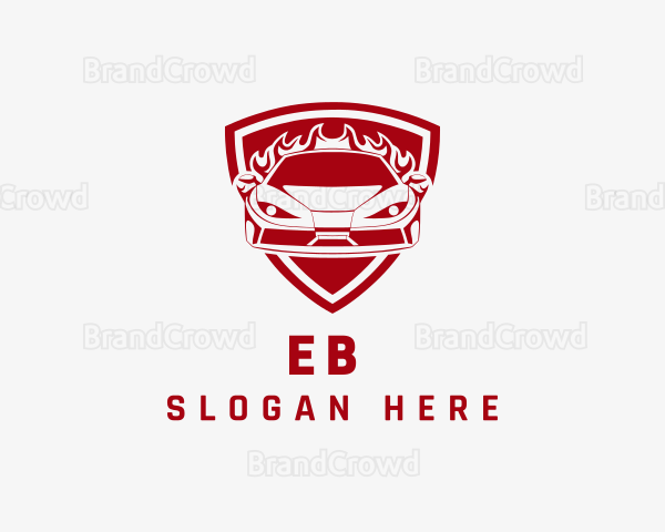 Sports Car Shield Logo