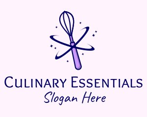 Kitchenware - Starry Whisk Orbit logo design