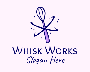 Whisk - Starry Whisk Orbit logo design