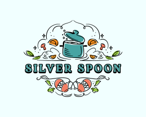 Cooking Pot Cuisine logo design