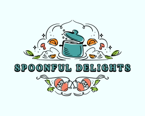 Cooking Pot Cuisine logo design