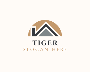 Subdivision - Simple Modern Home Roofing logo design
