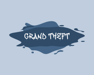 Artist - Blue Graffiti Paint logo design