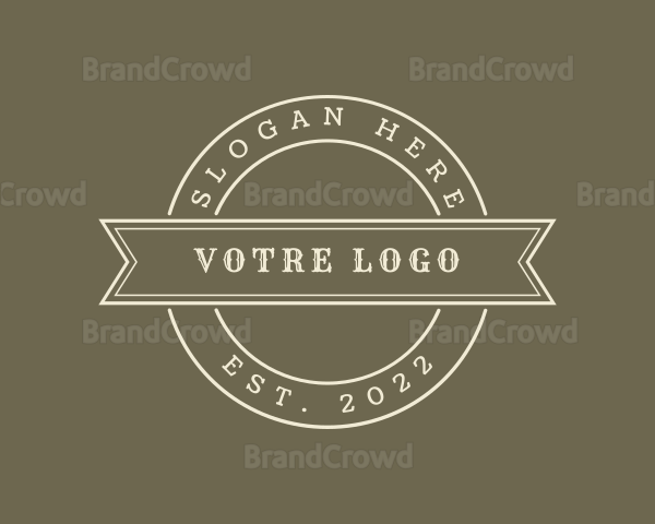 Circular Cowboy Banner Logo