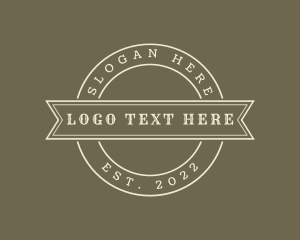 Western - Circular Cowboy Banner logo design