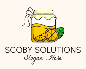 Scoby - Natural Fermented Lemon logo design