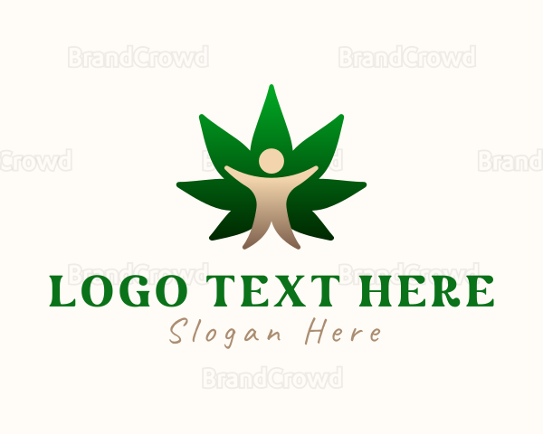 Human Hemp Plant Logo