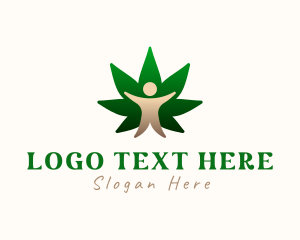 Marijuana - Human Hemp Plant logo design