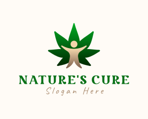 Naturopathy - Human Hemp Plant logo design