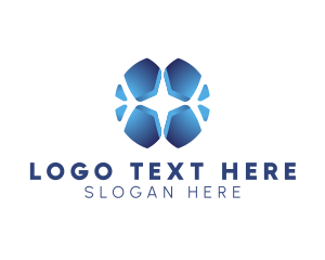 Religion - Modern Cross Mosaic logo design