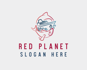 Red Fish Boating logo design