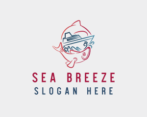 Red Fish Boating logo design