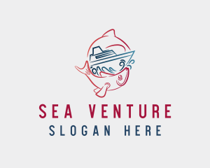 Red Fish Boating logo design