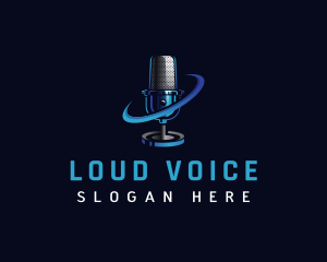 Microphone Mic Recording logo design