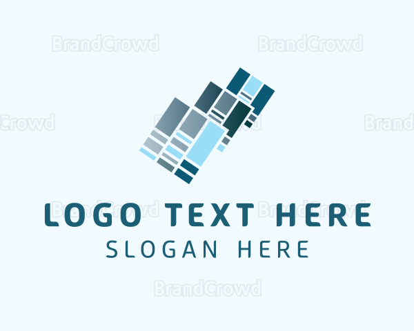 Blue Geometric Business Logo