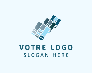 Blue Geometric Business logo design