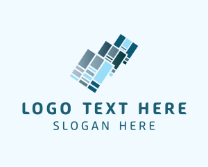 Blue Geometric Business Logo