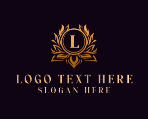 High End - Royal Floral Shield logo design