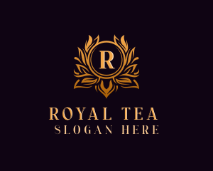 Royal Floral Shield logo design