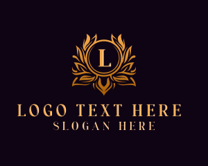 Academy - Royal Floral Shield logo design