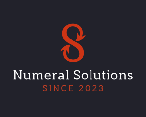 Numeral - Devil Tail Number 8 logo design