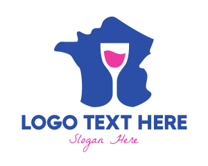Winery - Blue France Winery logo design