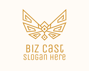 Ancient - Gold Wings Outline logo design