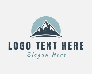 Outdoor - Rustic Mountain Peak logo design