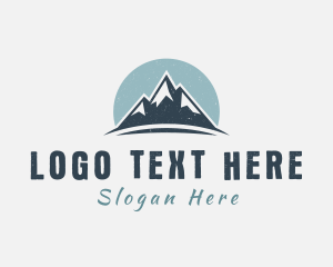 Travel - Rustic Mountain Peak logo design