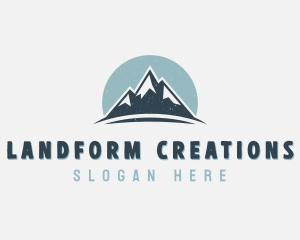 Rustic Mountain Peak logo design