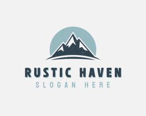 Rustic Mountain Peak logo design